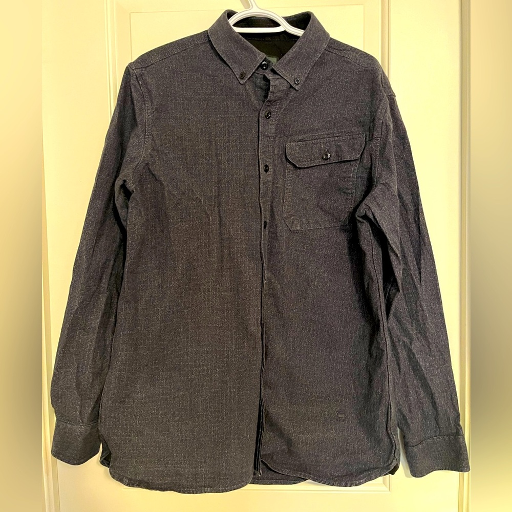 G-Star Men's Denim Casual Button Down Shirt - Dark blue size XL